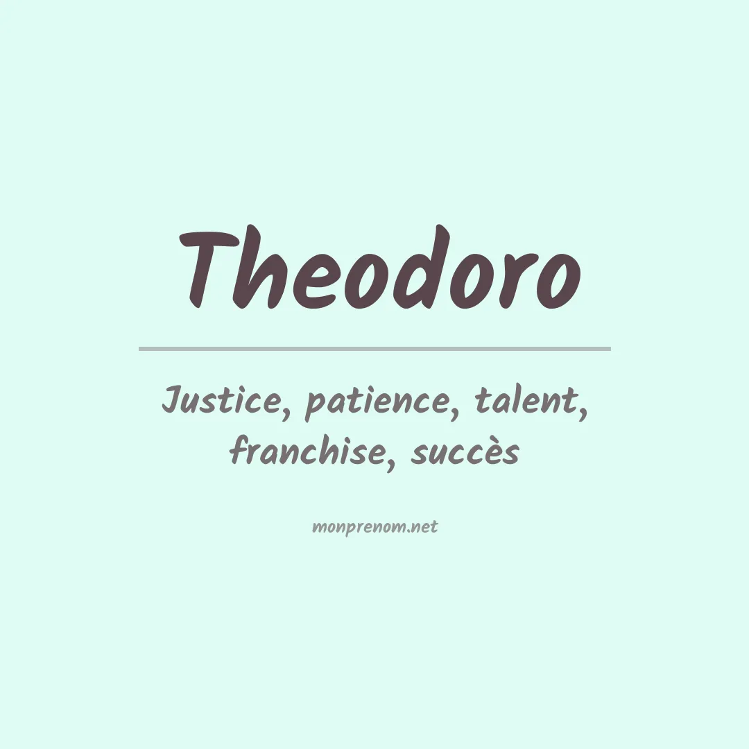 Prénom Theodoro
