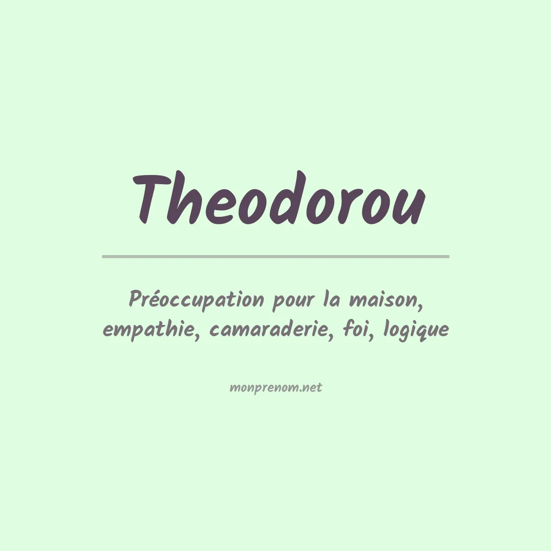 Prénom Theodorou