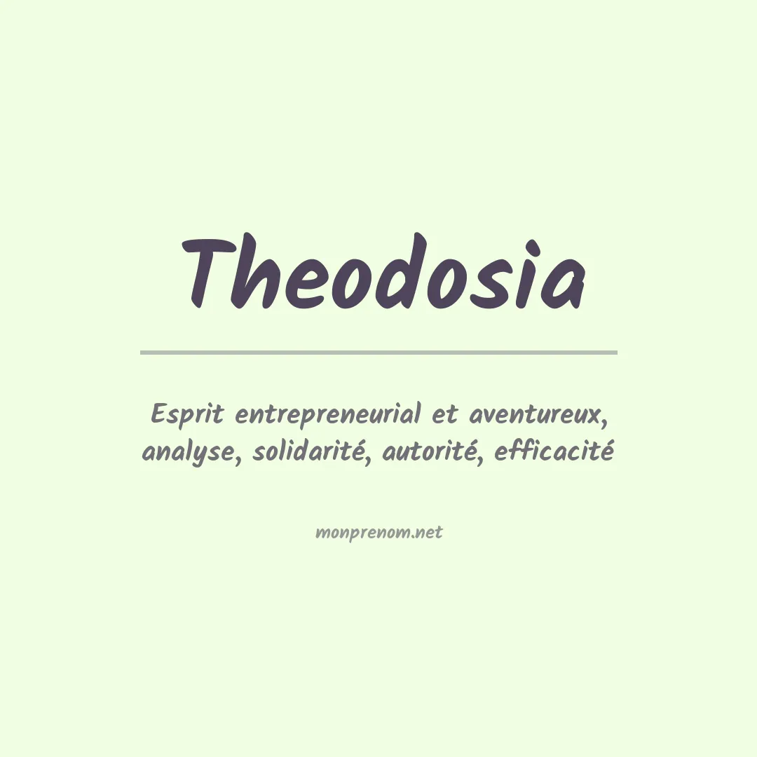 Signification du prénom Theodosia