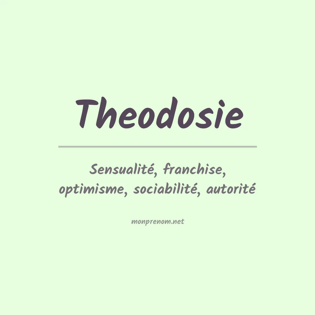 Prénom Theodosie