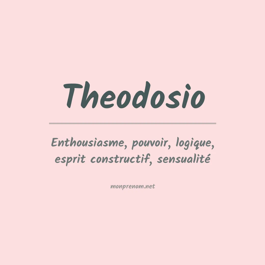 Signification du prénom Theodosio