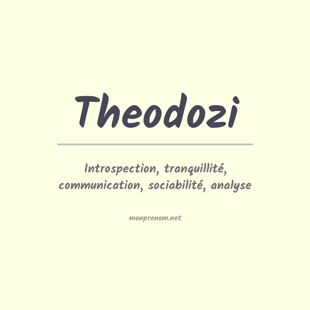 Signification du prénom Theodozi