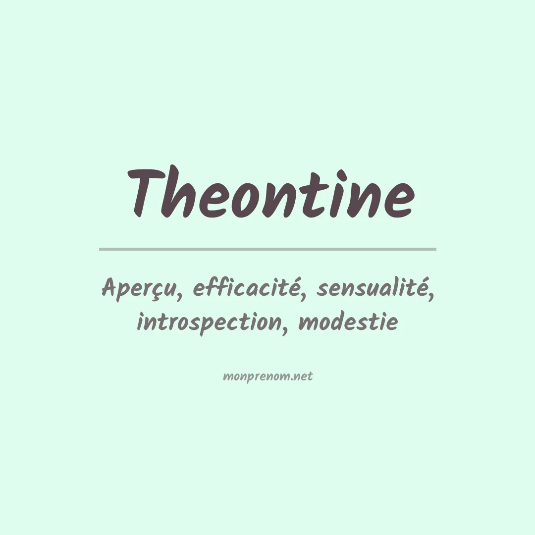 Prénom Theontine