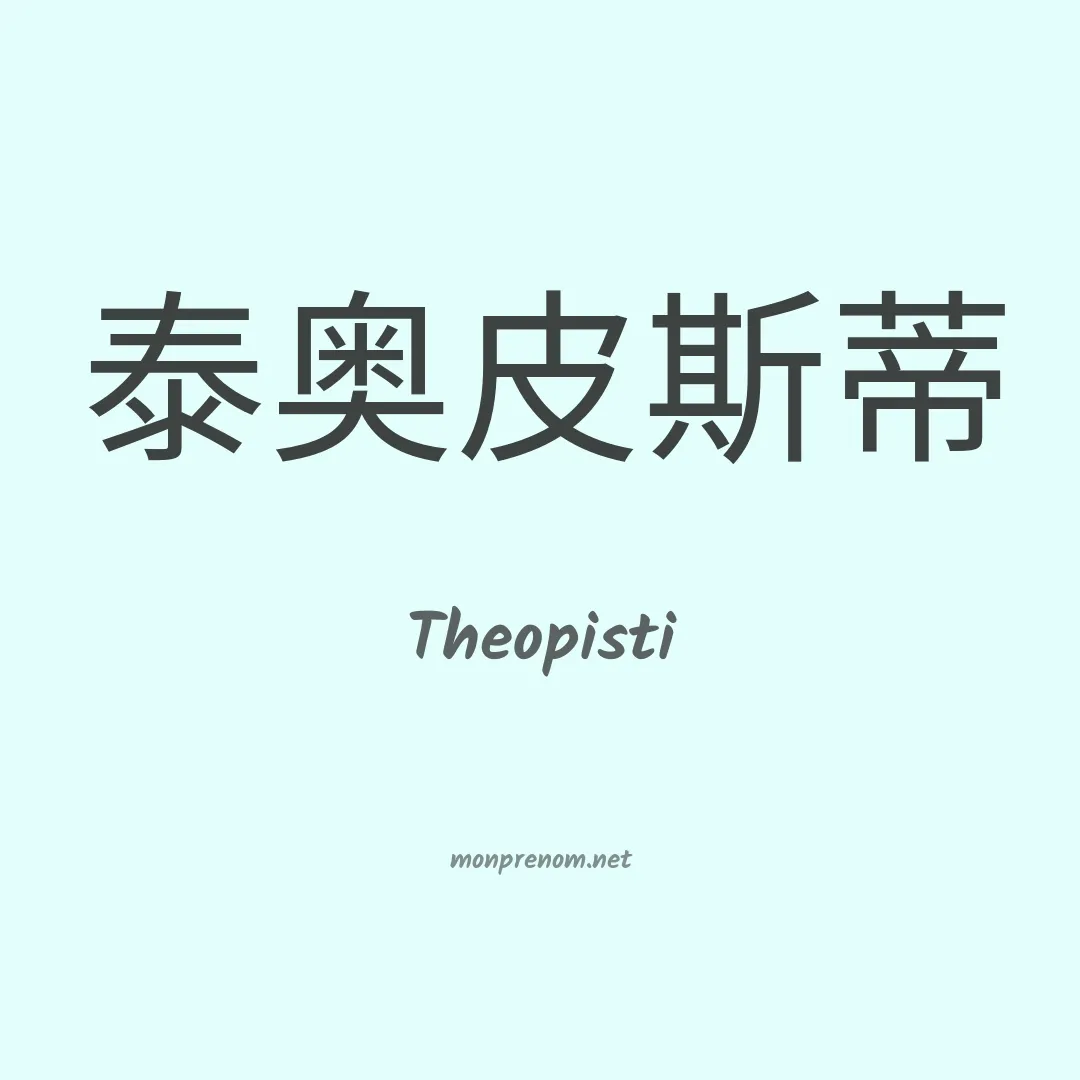 Theopisti en chinois