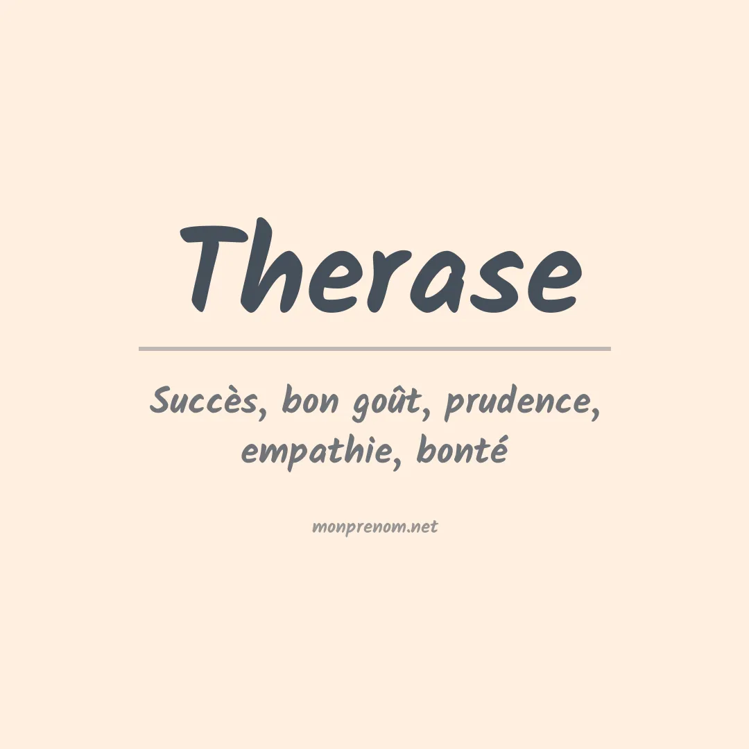Signification du prénom Therase