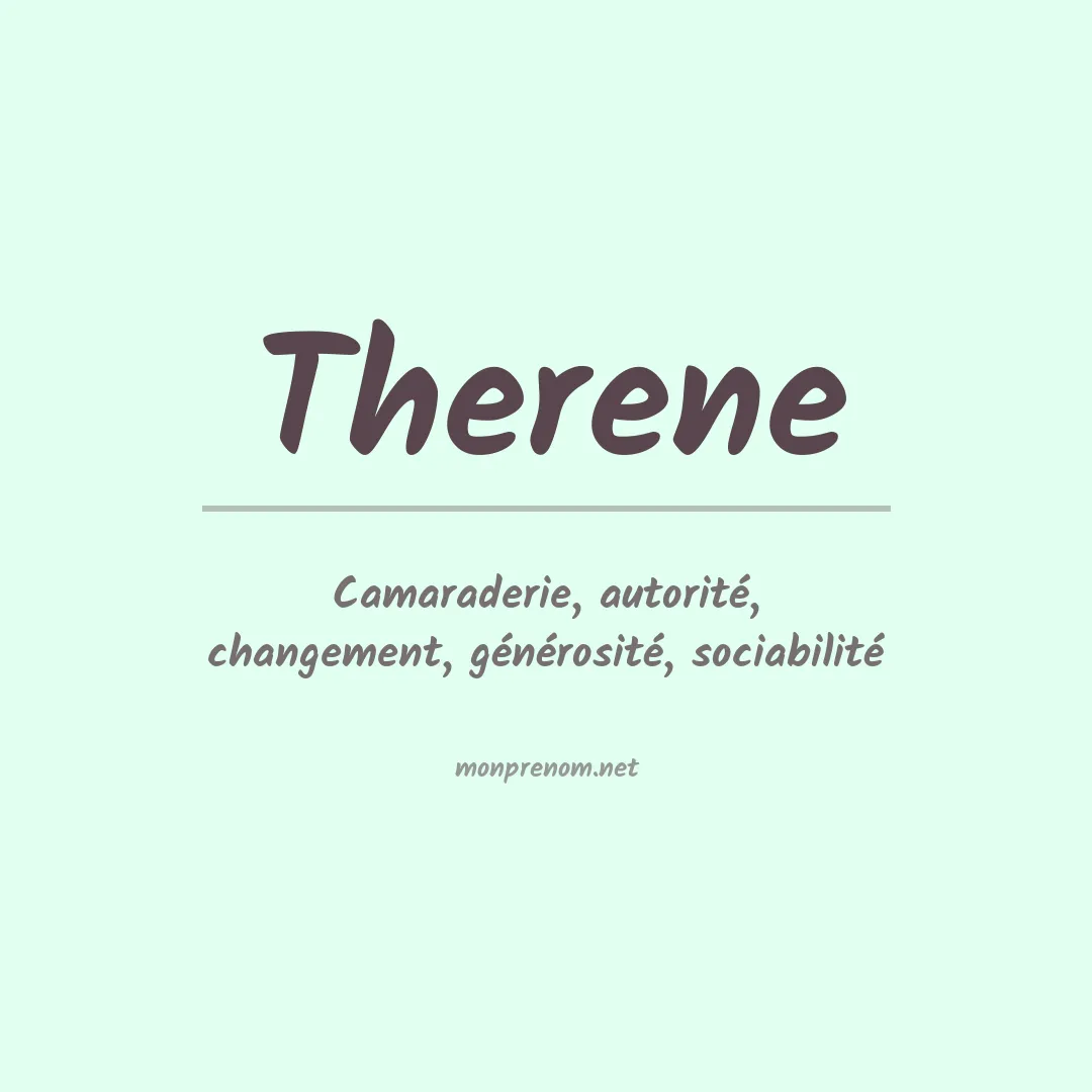Signification du prénom Therene