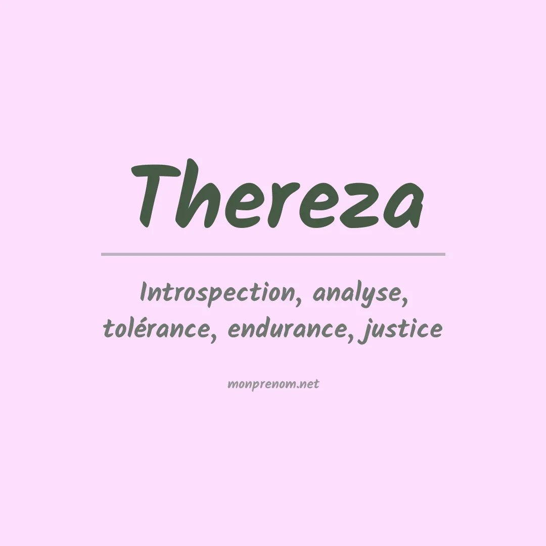 Signification du prénom Thereza
