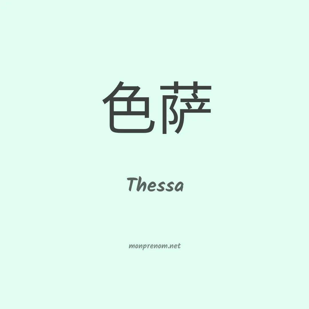 Thessa en chinois