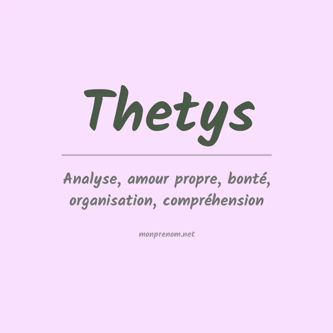 Signification du prénom Thetys