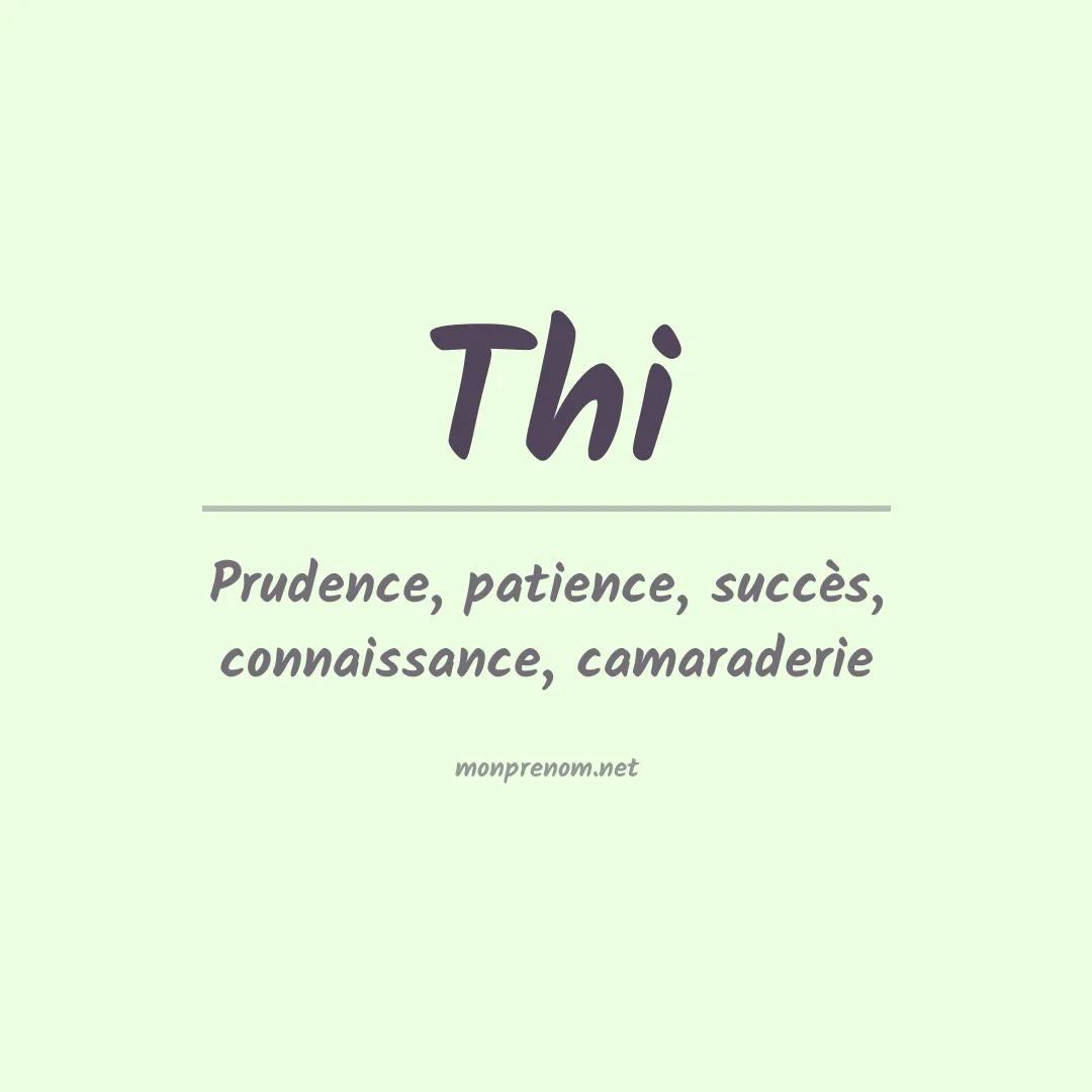 Prénom Thi