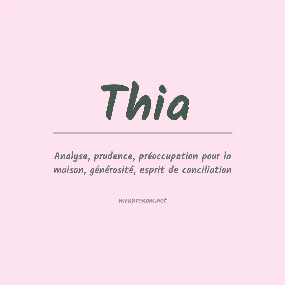 Signification du prénom Thia