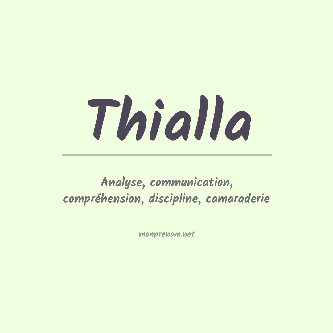 Prénom Thialla