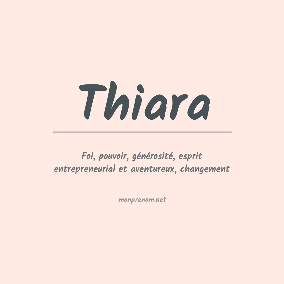 Prénom Thiara