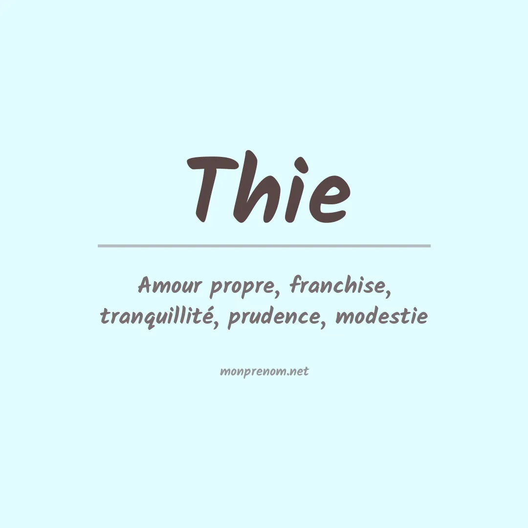 Prénom Thie
