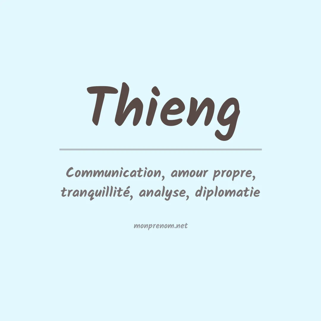 Signification du prénom Thieng