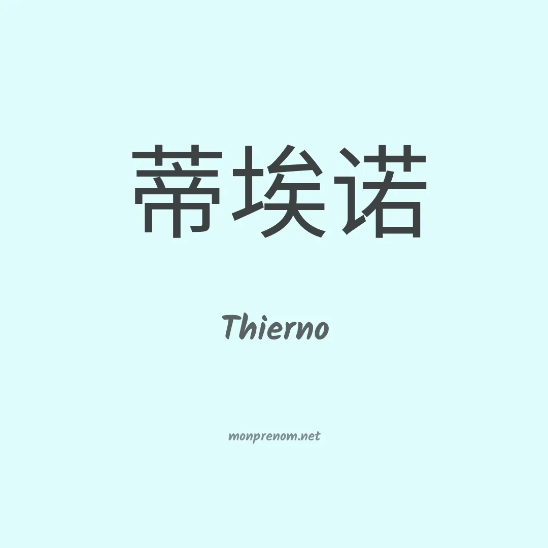 Thierno en chinois