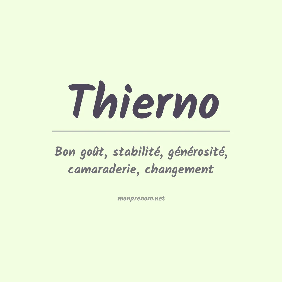 Prénom Thierno