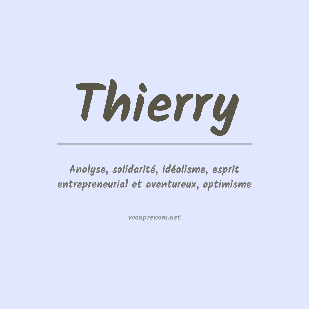 Prénom Thierry