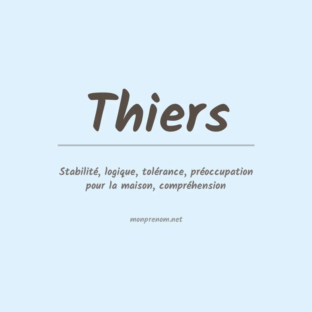 Prénom Thiers