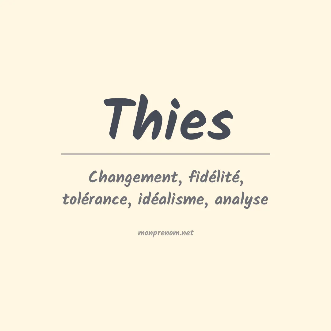 Prénom Thies