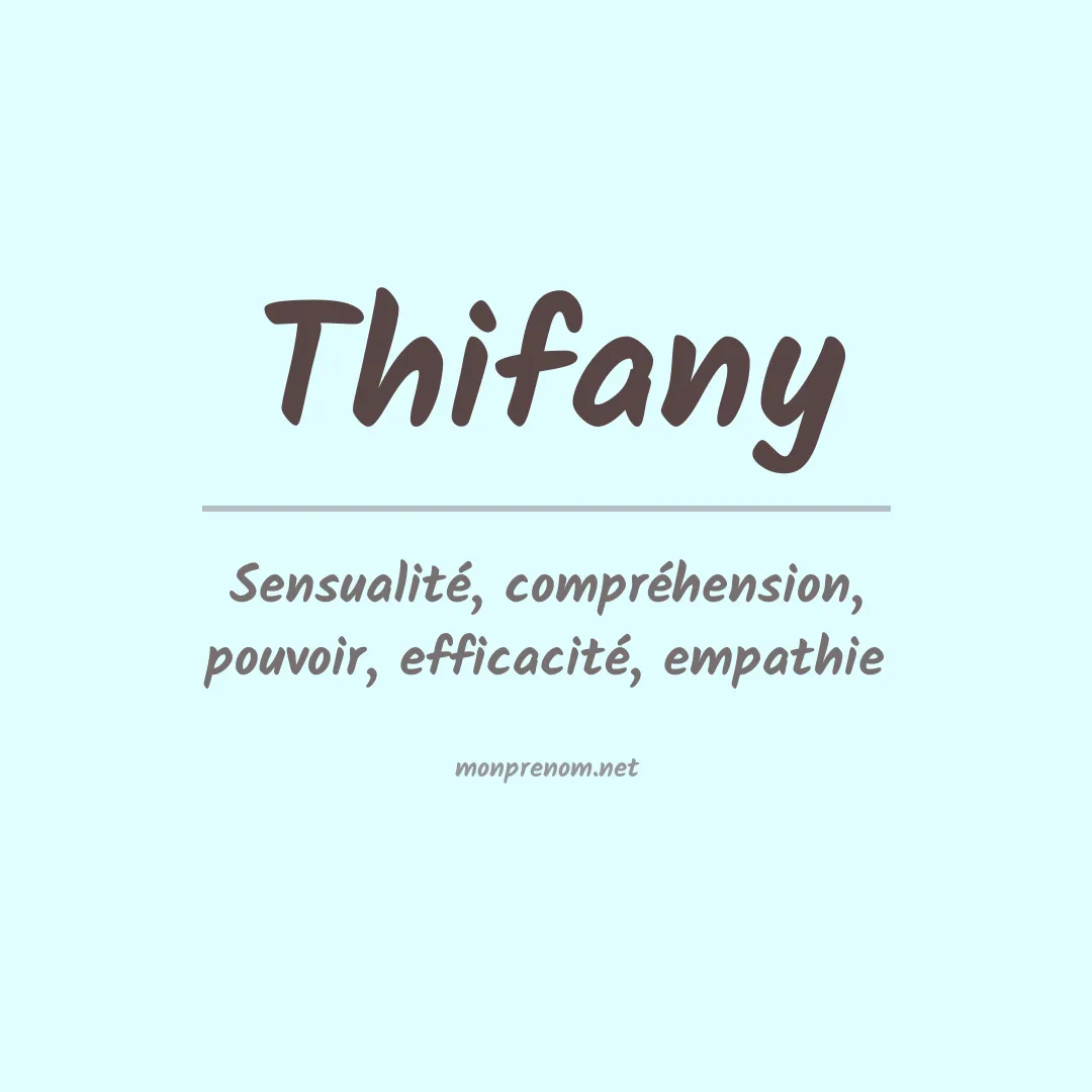 Prénom Thifany