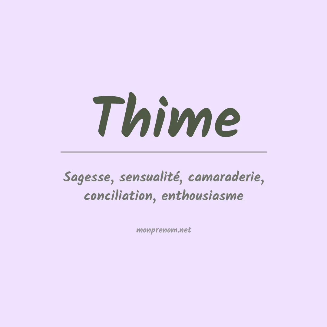 Signification du prénom Thime