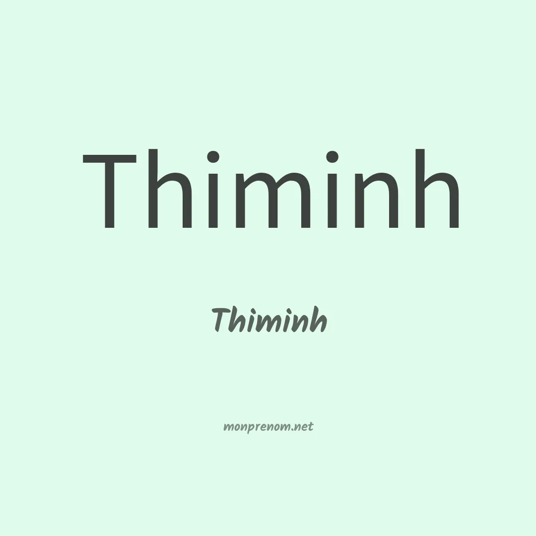 Thiminh en chinois