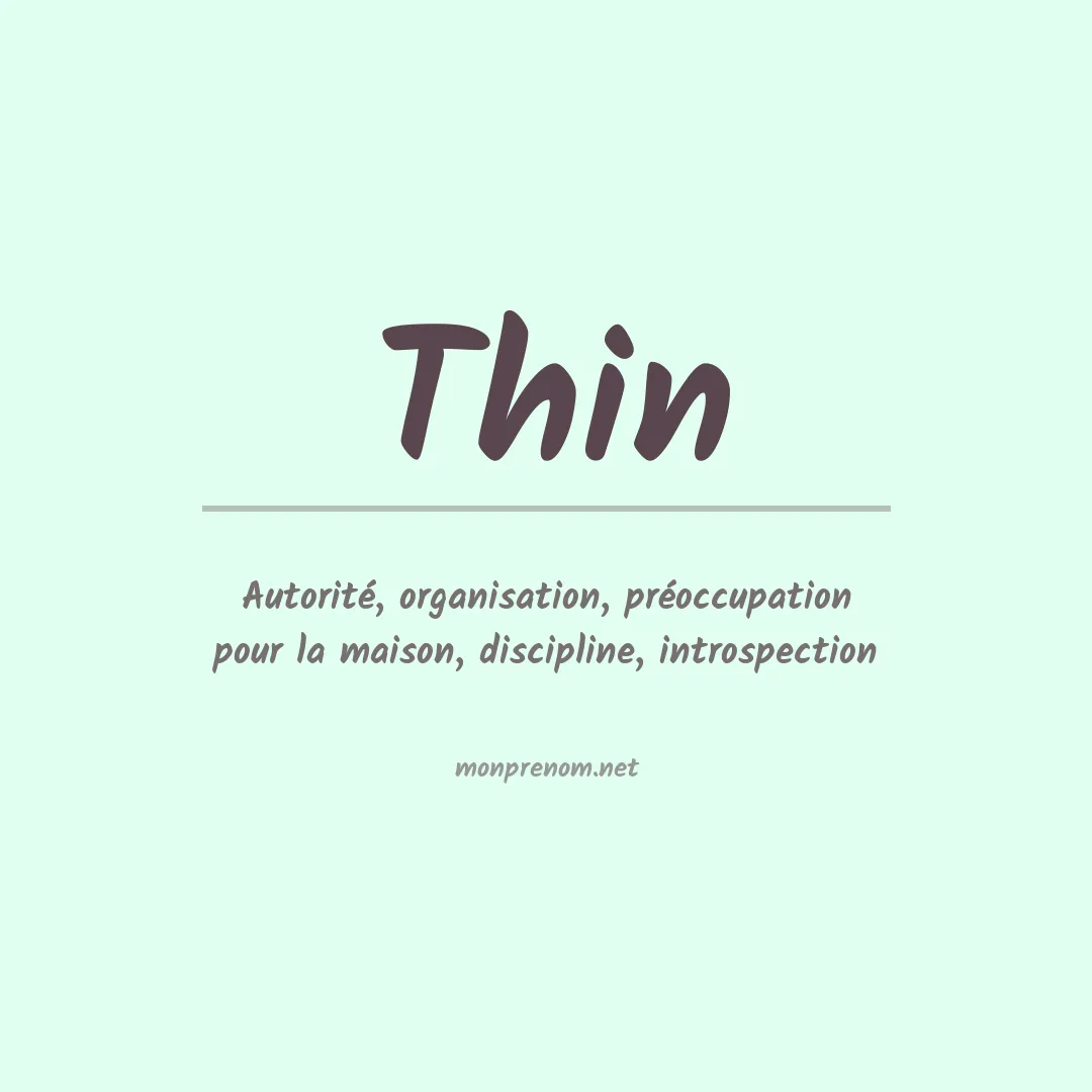 Prénom Thin