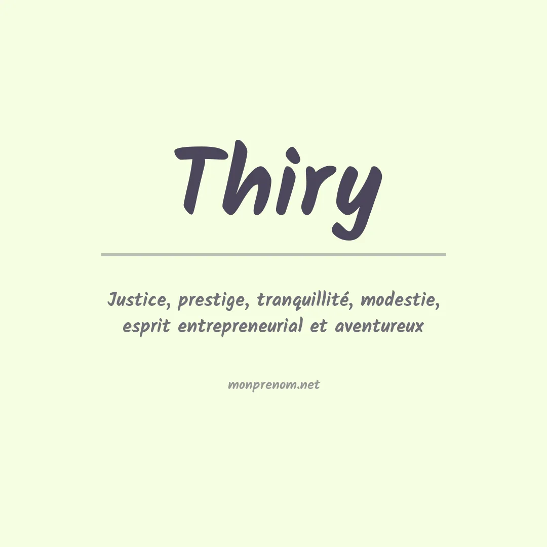 Prénom Thiry