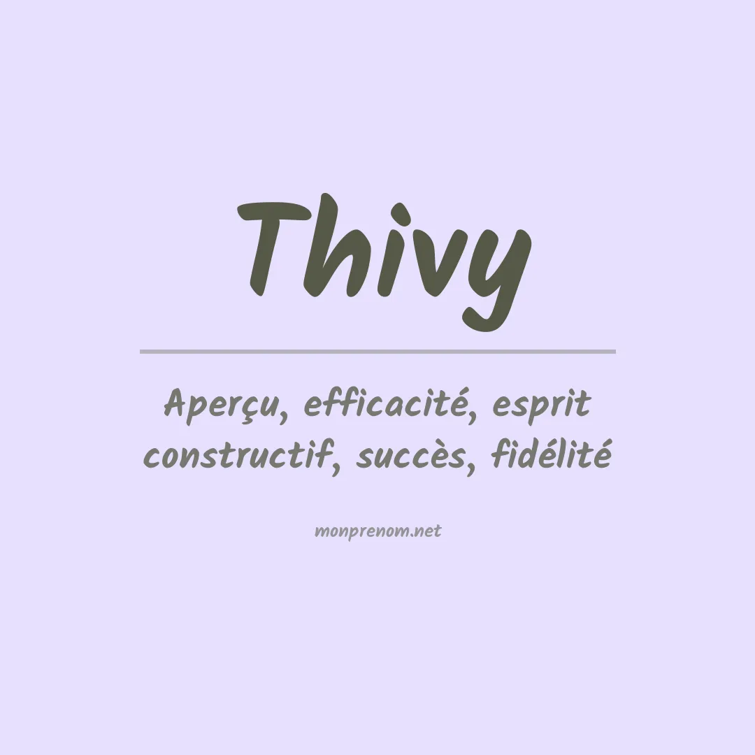 Prénom Thivy