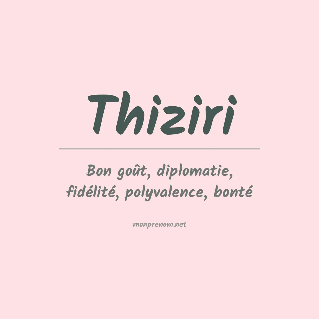 Prénom Thiziri