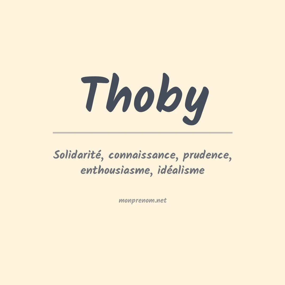 Signification du prénom Thoby