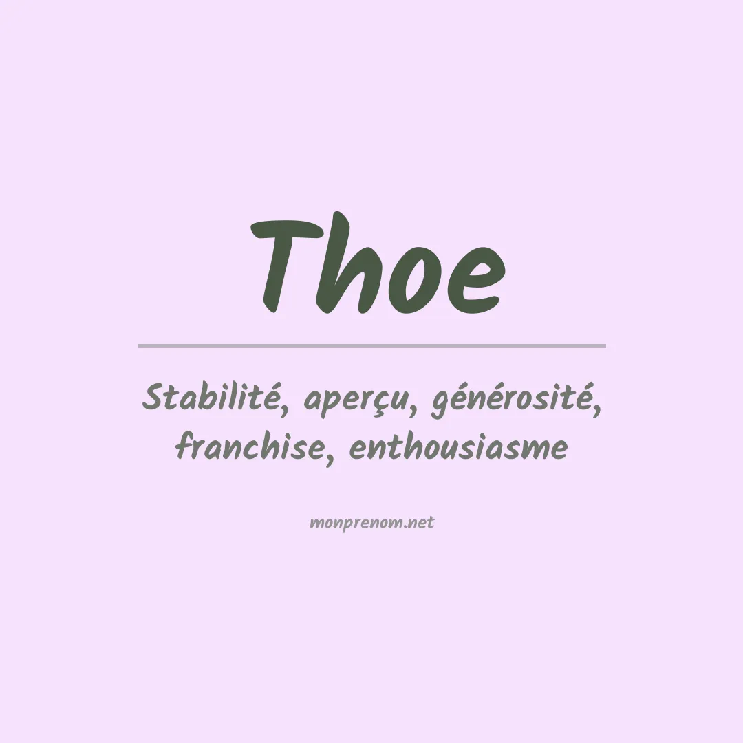 Signification du prénom Thoe