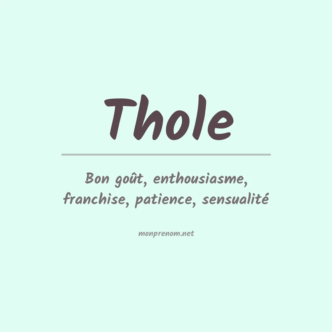 Prénom Thole