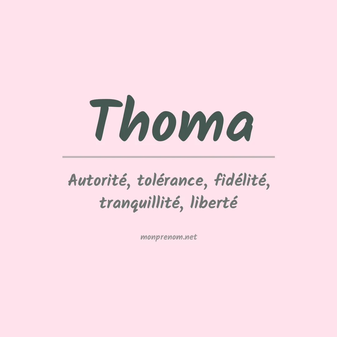Prénom Thoma
