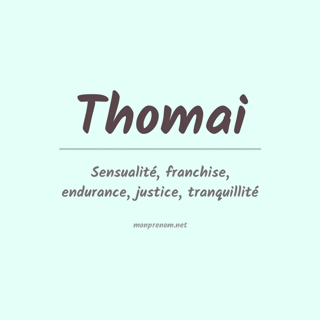 Signification du prénom Thomai