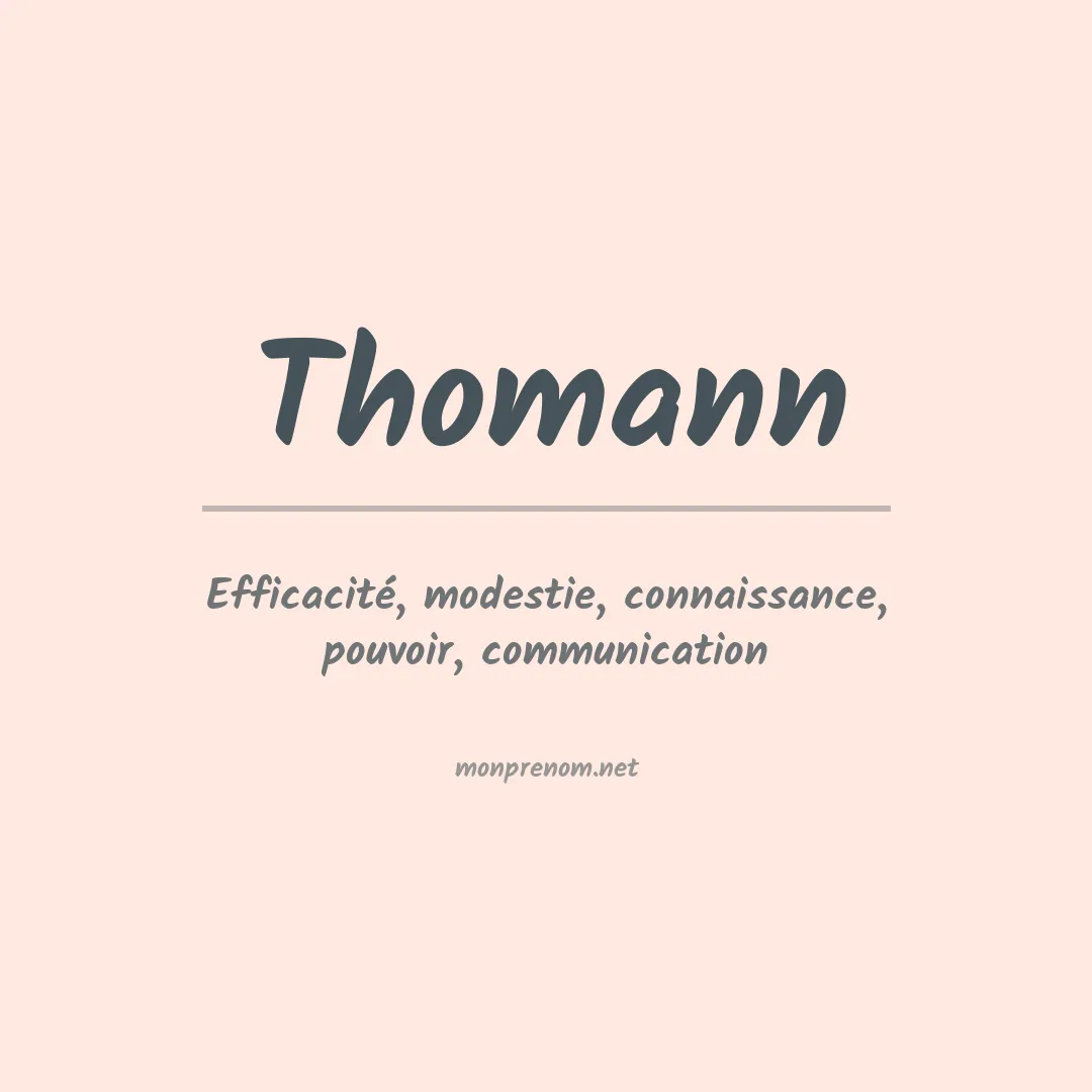 Prénom Thomann