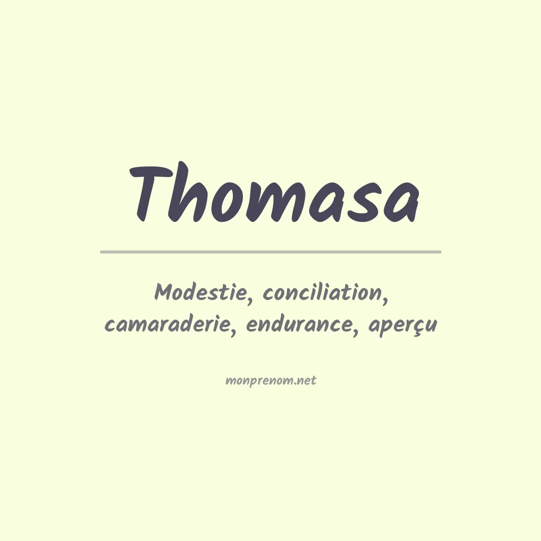 Signification du prénom Thomasa