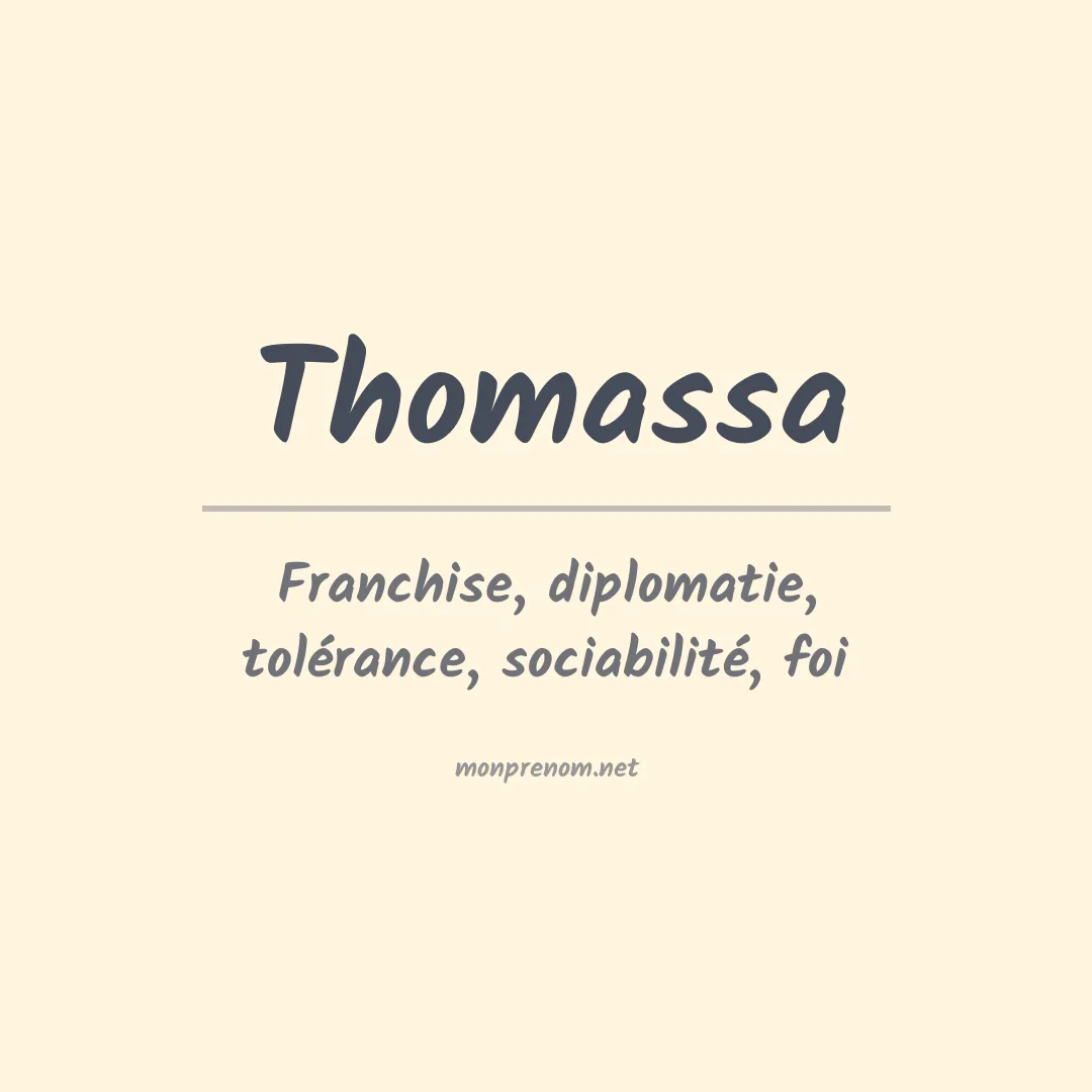 Signification du prénom Thomassa