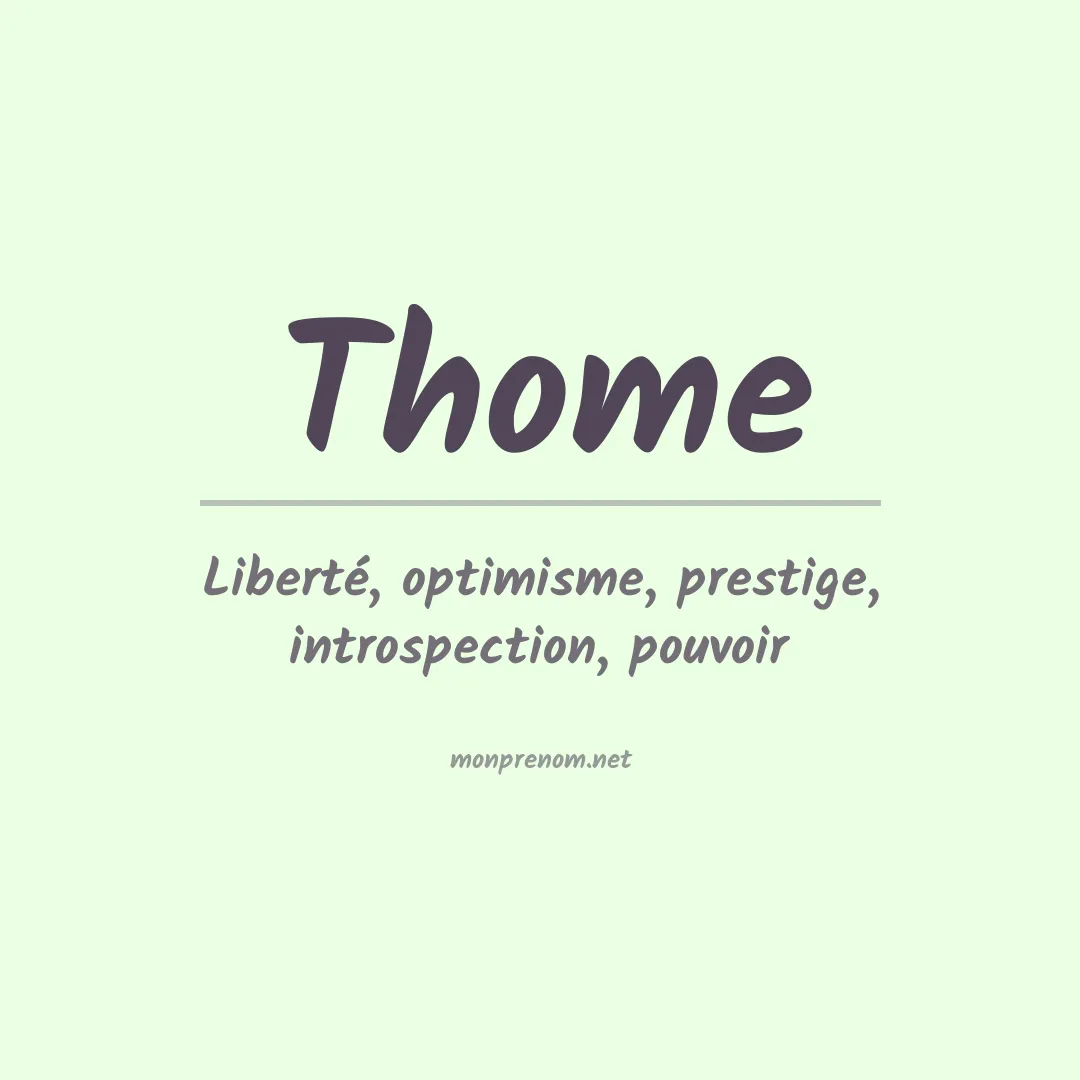 Prénom Thome