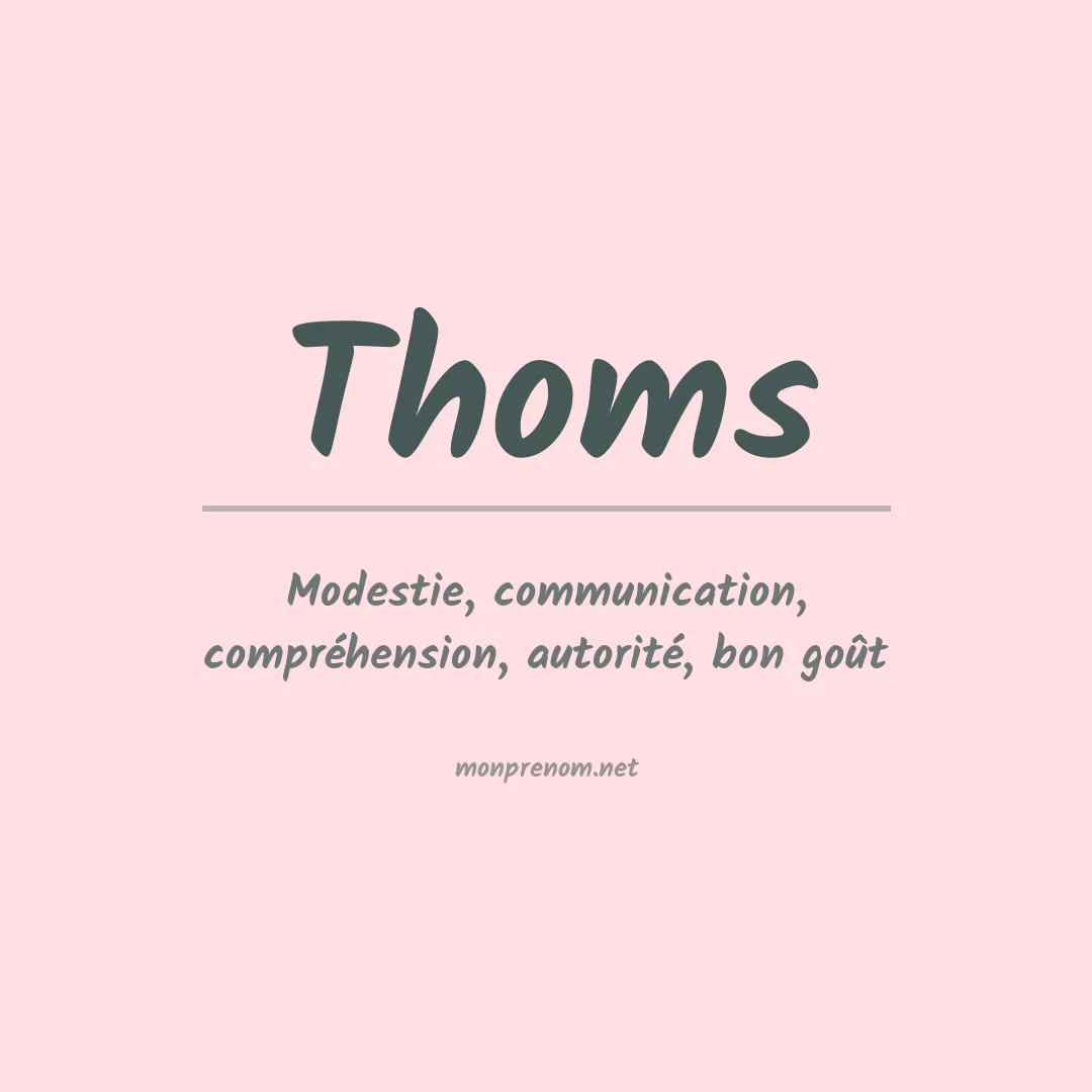 Prénom Thoms