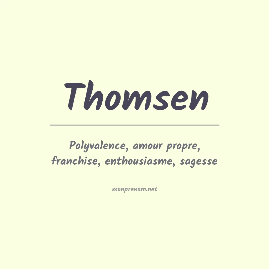 Prénom Thomsen