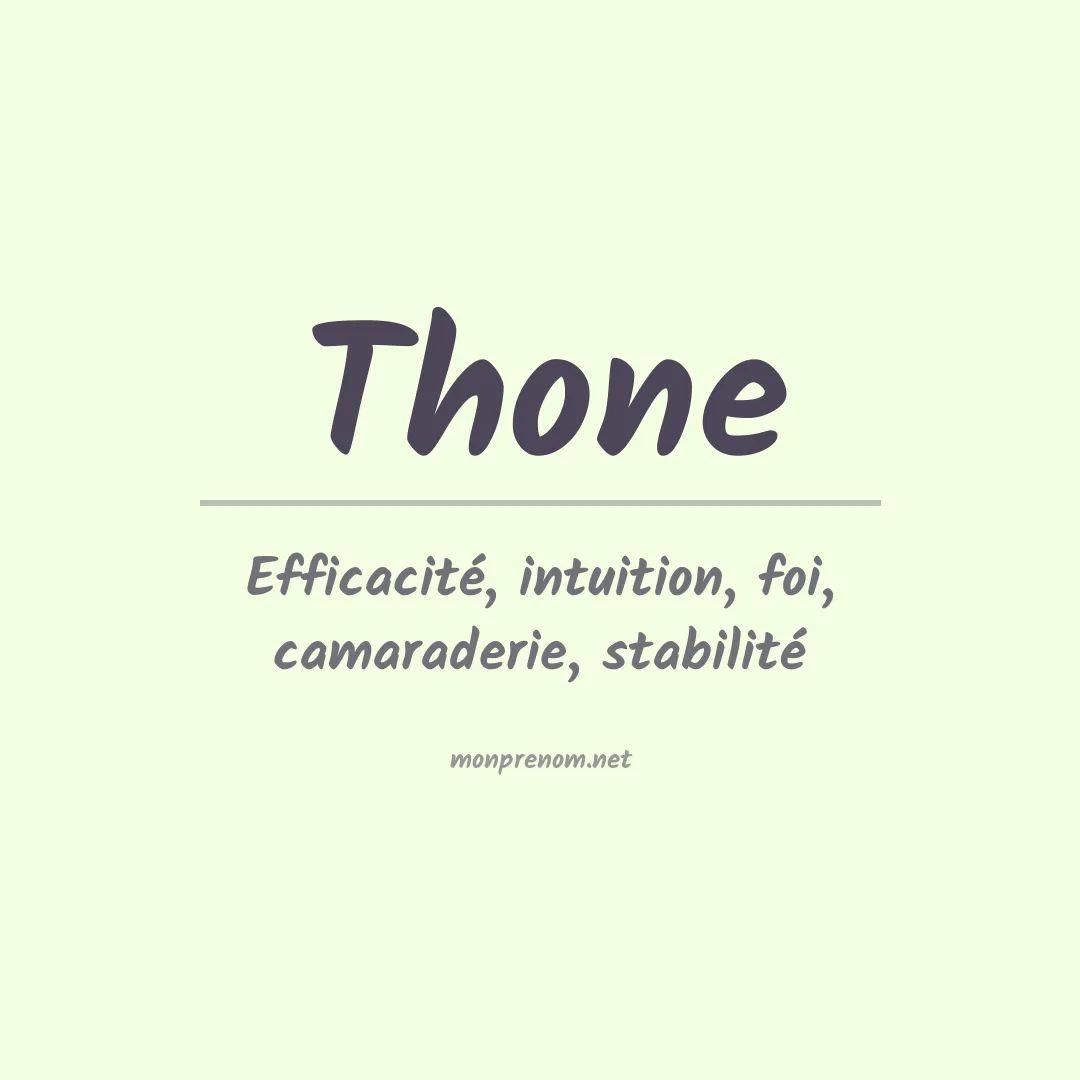 Prénom Thone