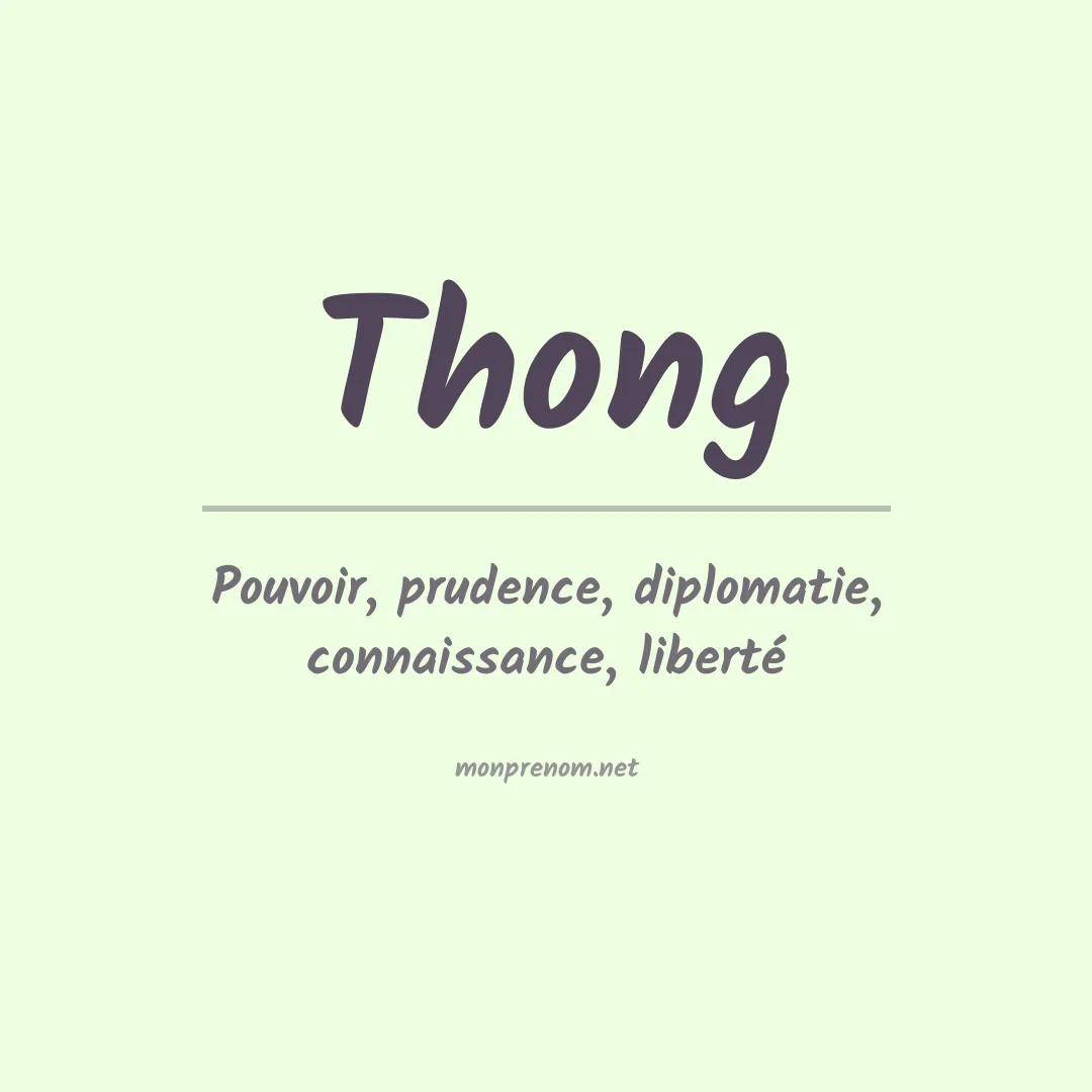 Prénom Thong