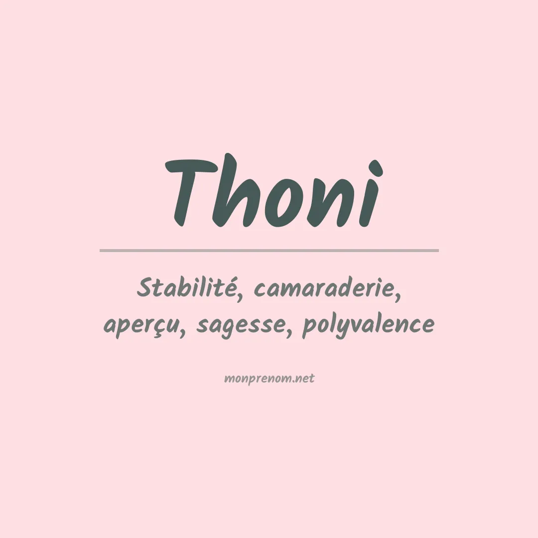Prénom Thoni