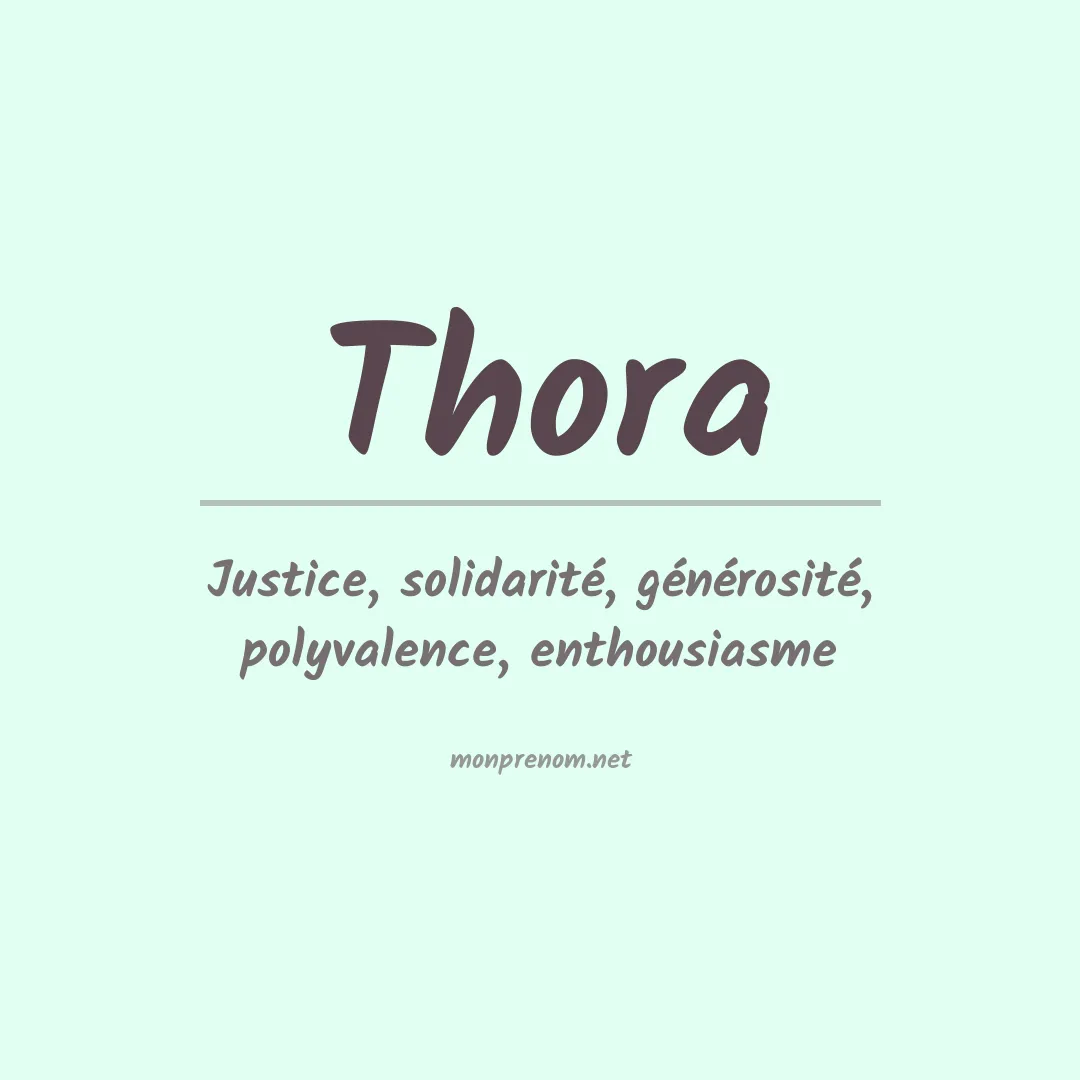 Signification du prénom Thora