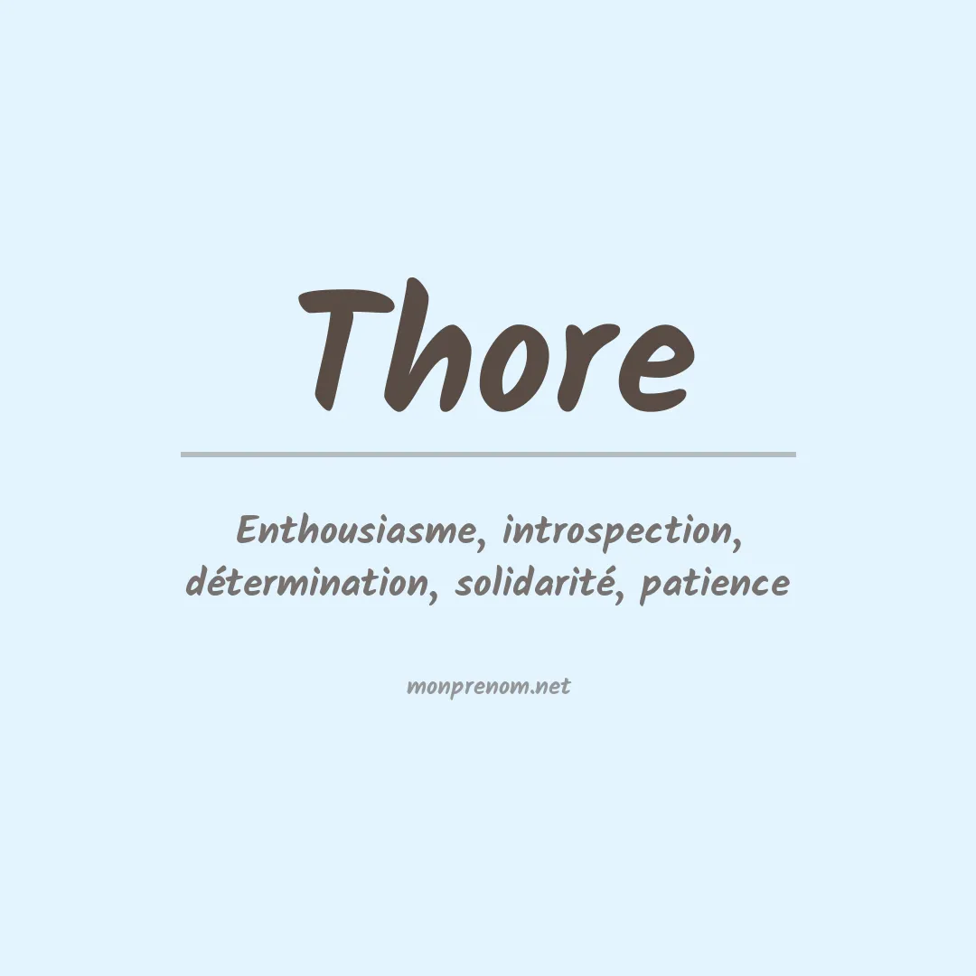Prénom Thore