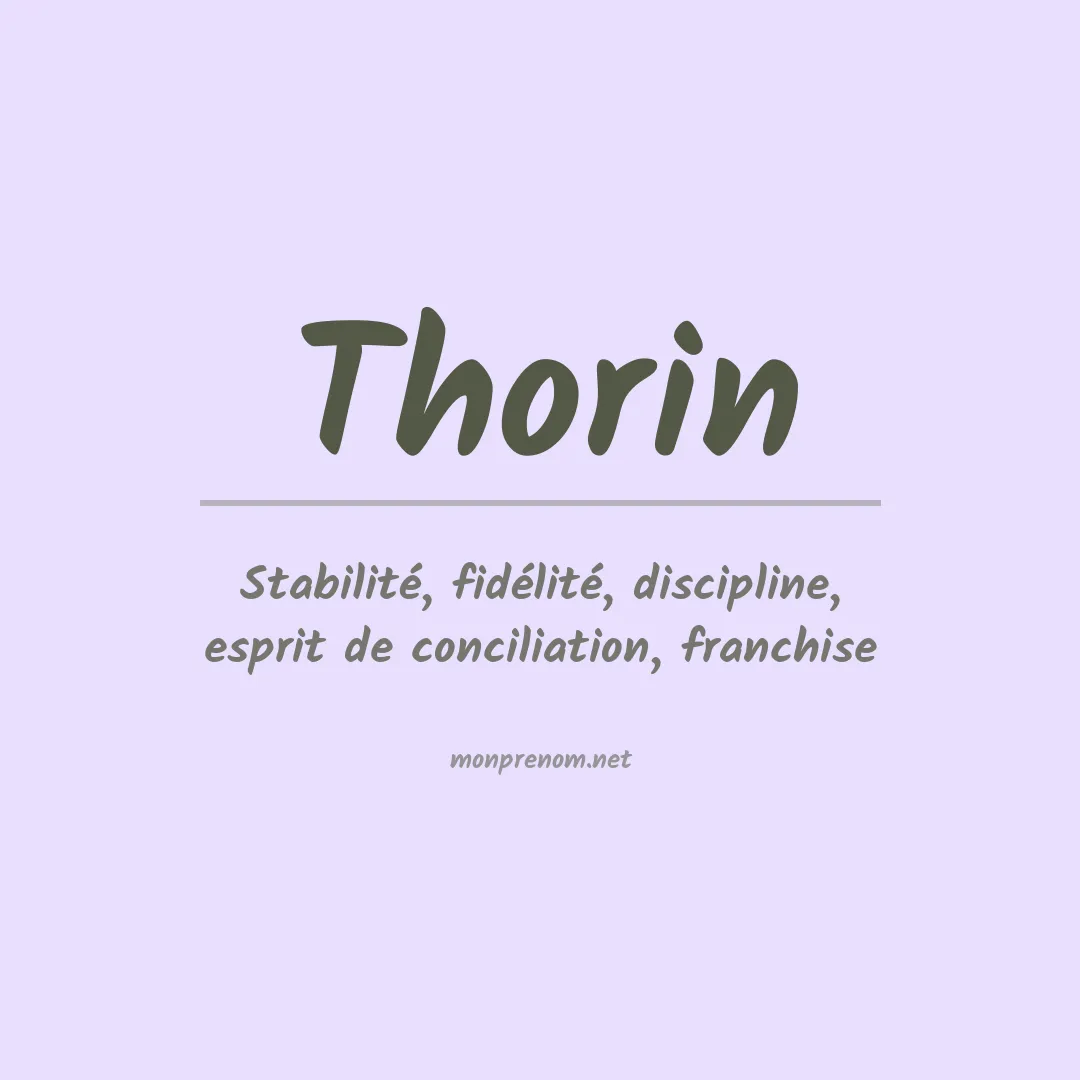 Signification du prénom Thorin