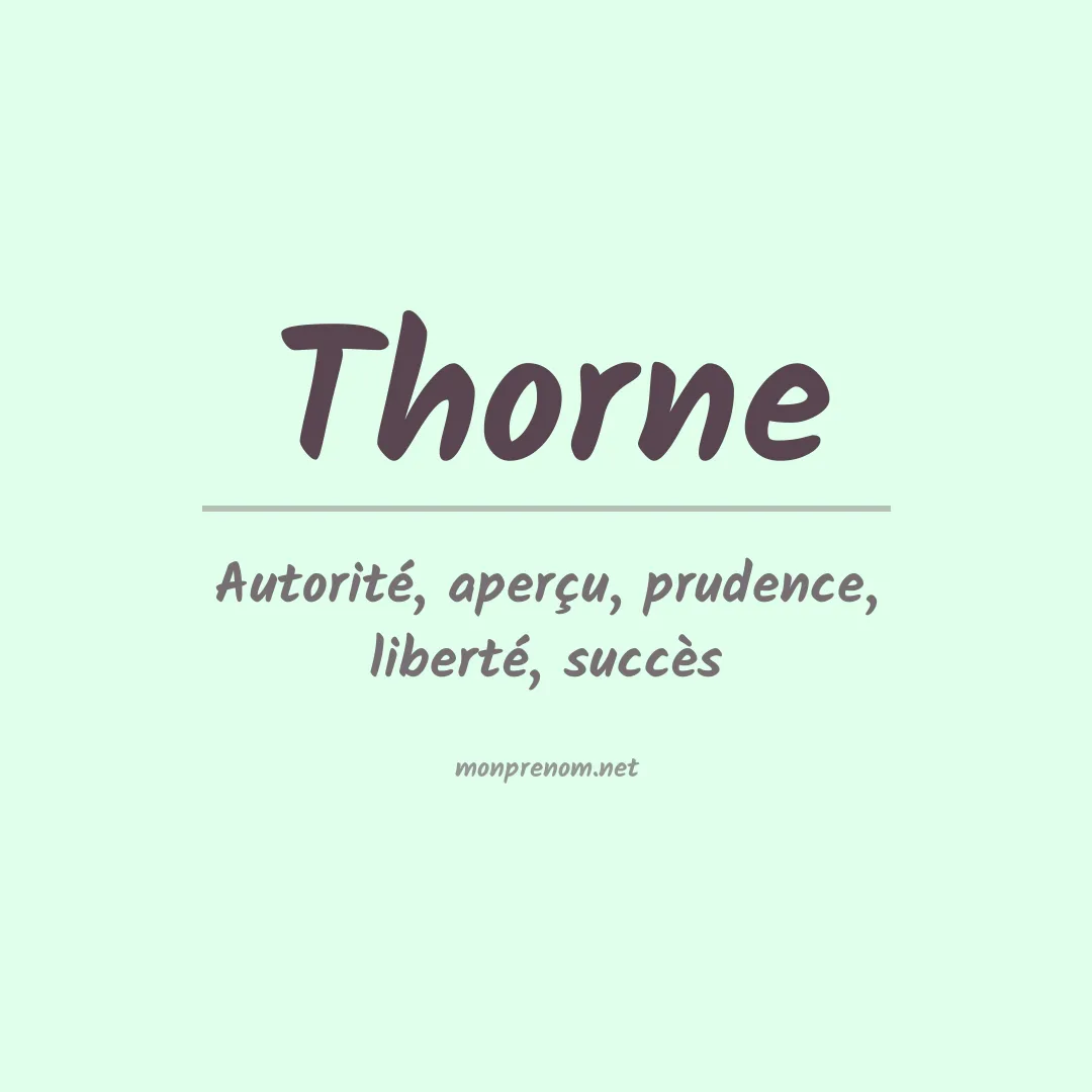 Prénom Thorne