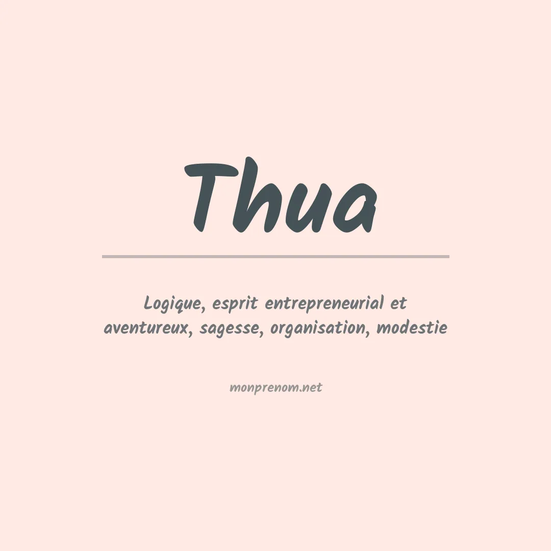 Signification du prénom Thua